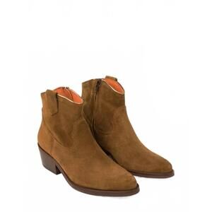 NEW PENELOPE CHILVERS women's cassidy suede cowboy boot in tan